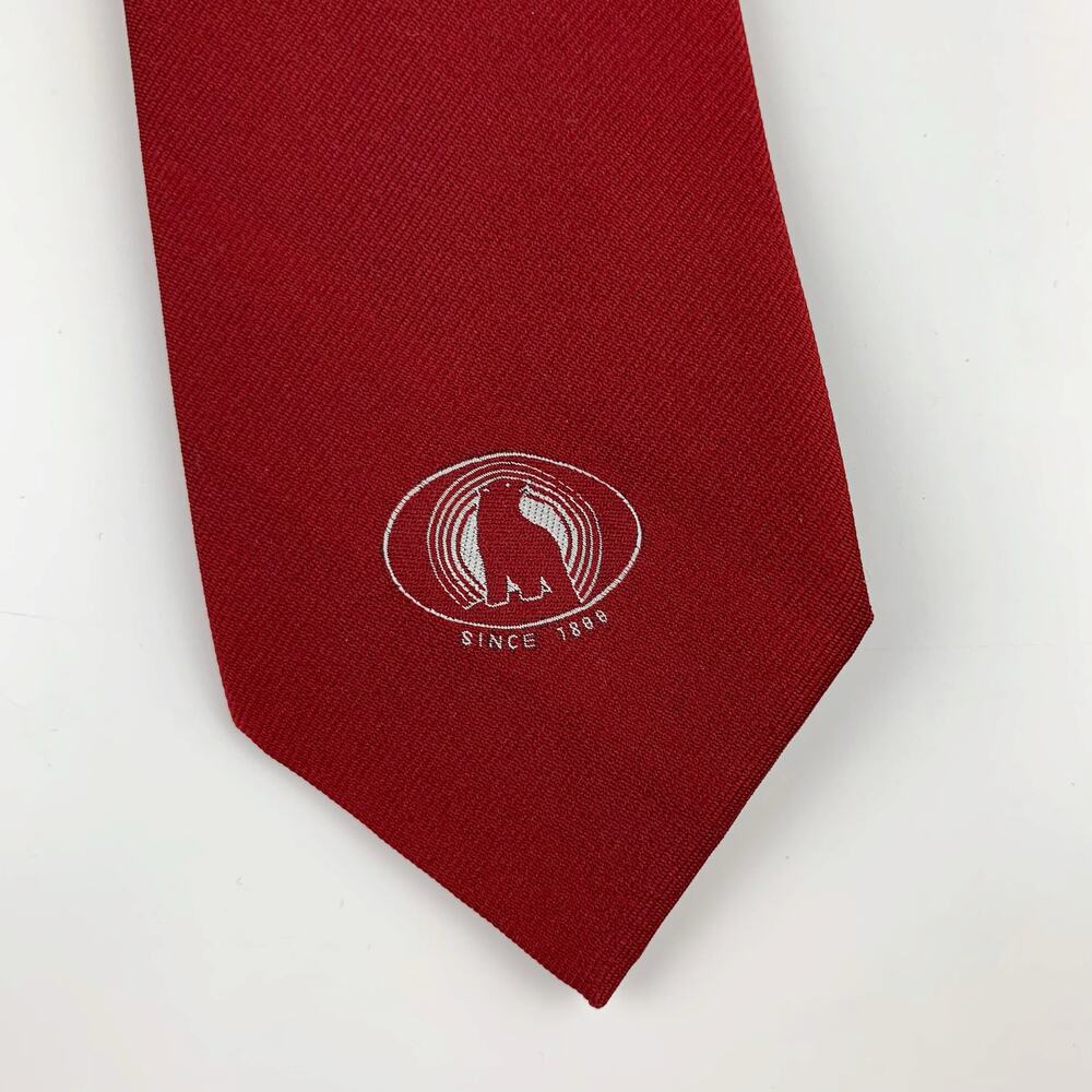 Givenchy Tie Gentlemen Paris for Carter & Holmes Red Silk Blend Polar Bear - Picture 2 of 4